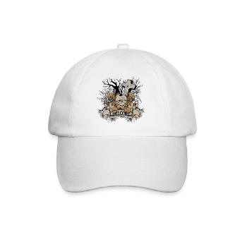 graveyard welcome - Baseball Cap - white/white - Front