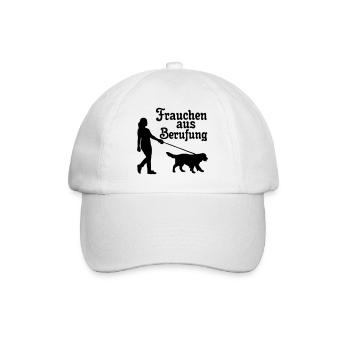 Frauchen aus Berufung Hund, Tier, Geschenk - Baseballkappe - Weiß/Weiß - Vorne