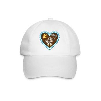 Gingerbread heart of Upper Bavaria blue lion - Baseball Cap - white/white - Front