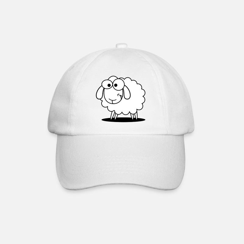 Cooles Schaf - Baseballkappe - Weiß/Weiß