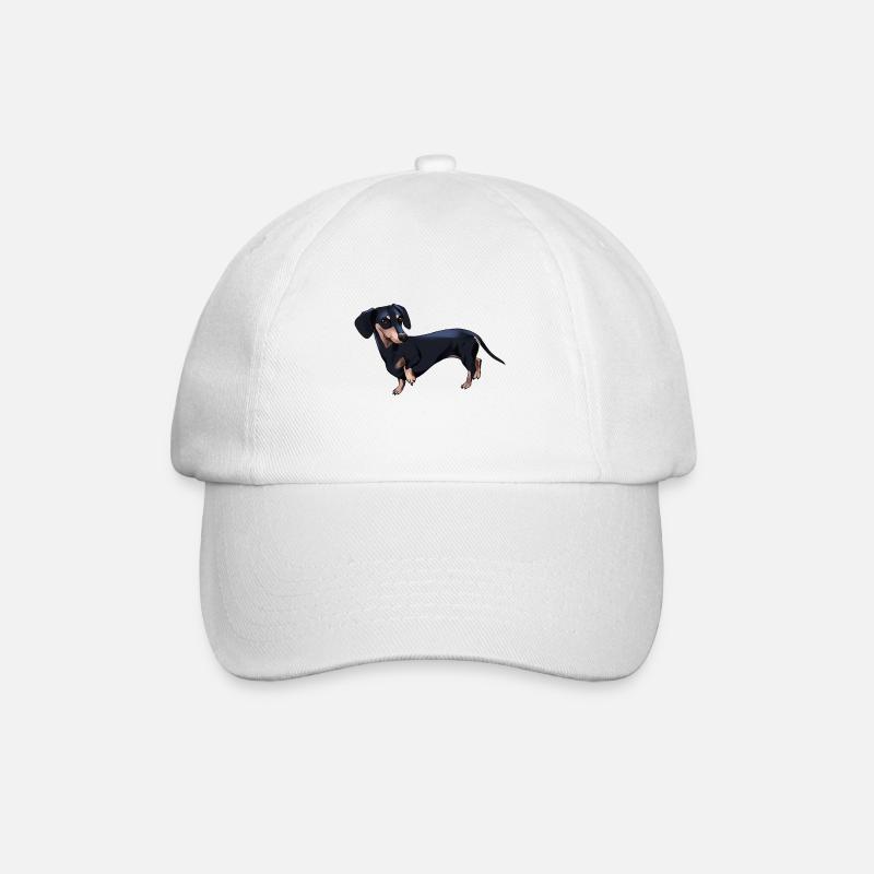 Teckel comique - Casquette classique - blanc/blanc