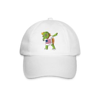 United States Dabbing turtle - Baseball Cap - white/white - Front