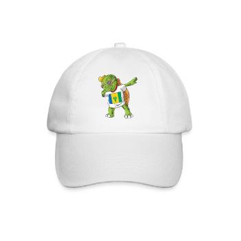 Saint-Vincent-et-les-Grenadines tortue tamponnant - Casquette classique - blanc/blanc - Devant
