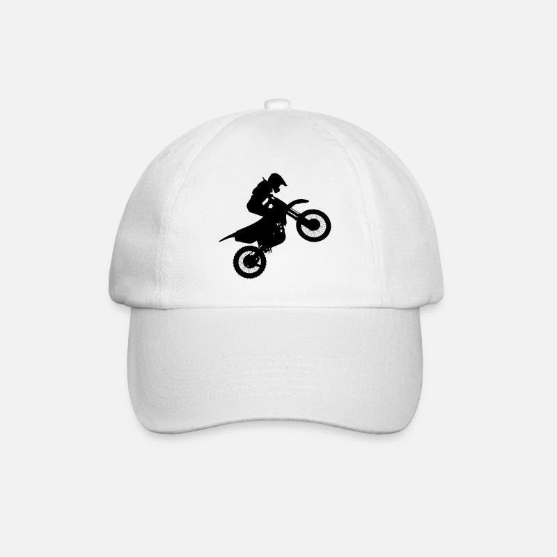 Moto Cross - Baseball Cap - white/white