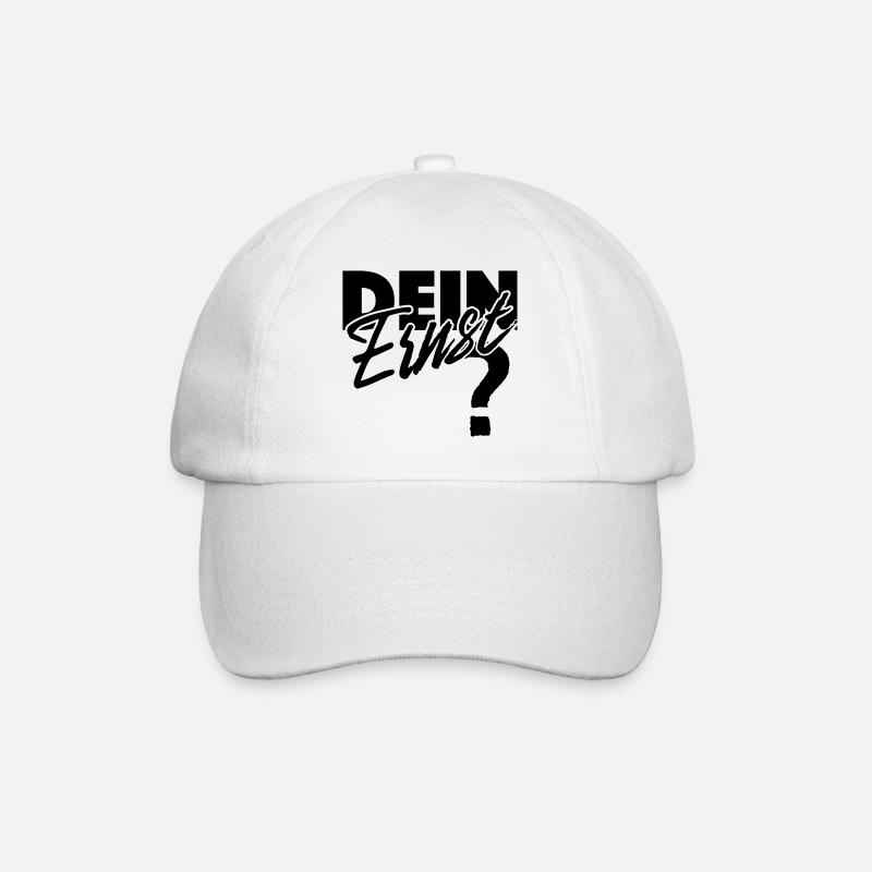 Dein Ernst? Not your Ernst / Nicht dein Ernst - Baseballkappe - Weiß/Weiß