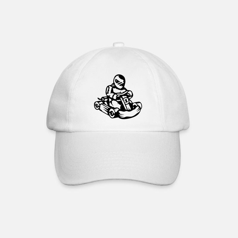 Un coureur de kart - Casquette classique - blanc/blanc