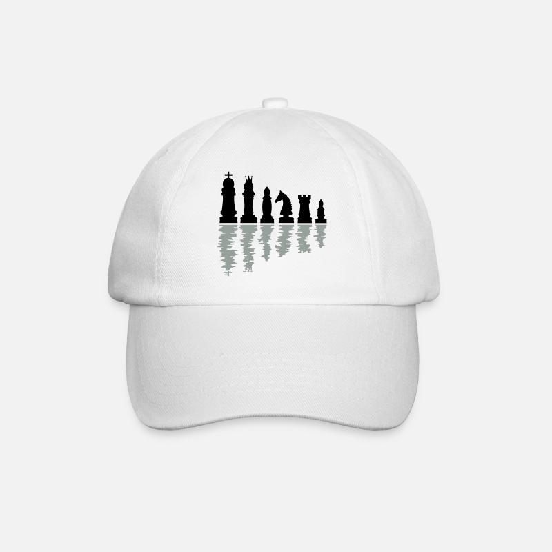 échecs - Casquette classique - blanc/blanc