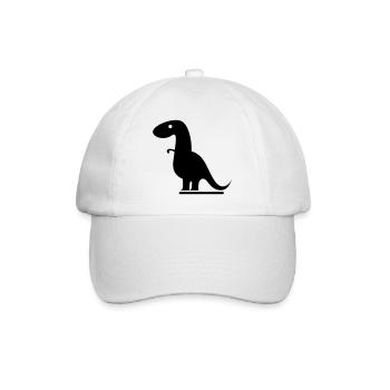 dinosaur - Baseball Cap - white/white - Front