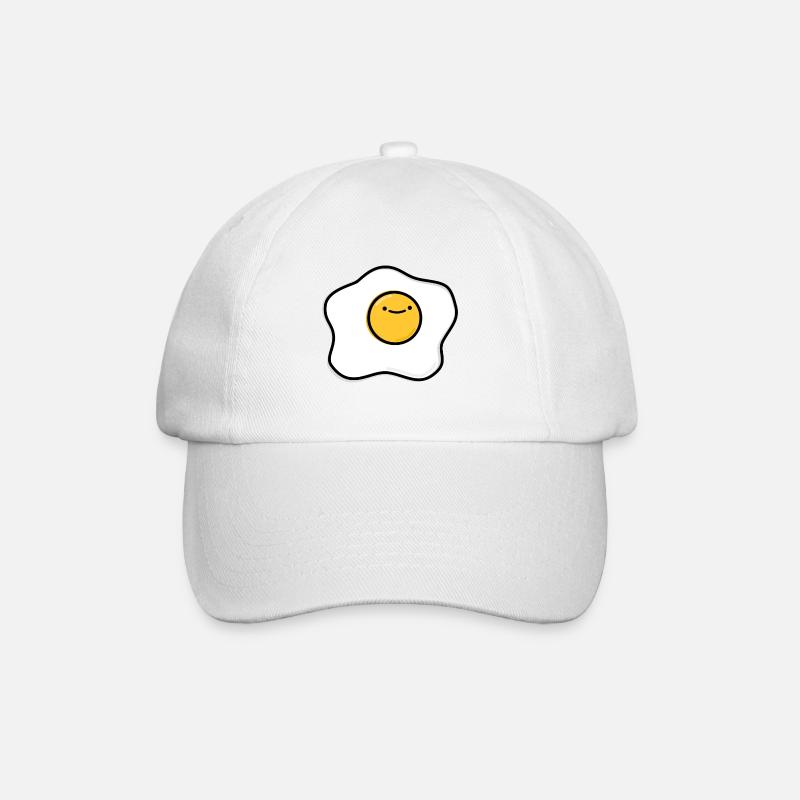 Happy egg - Baseball Cap - white/white