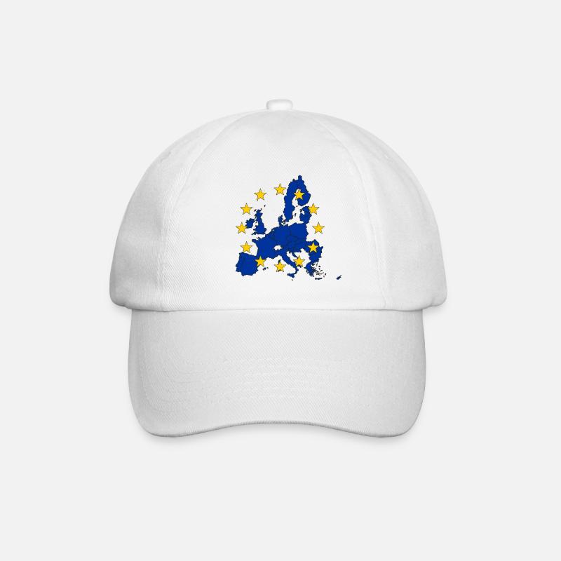 Europäische Union - Baseballkappe - Weiß/Weiß