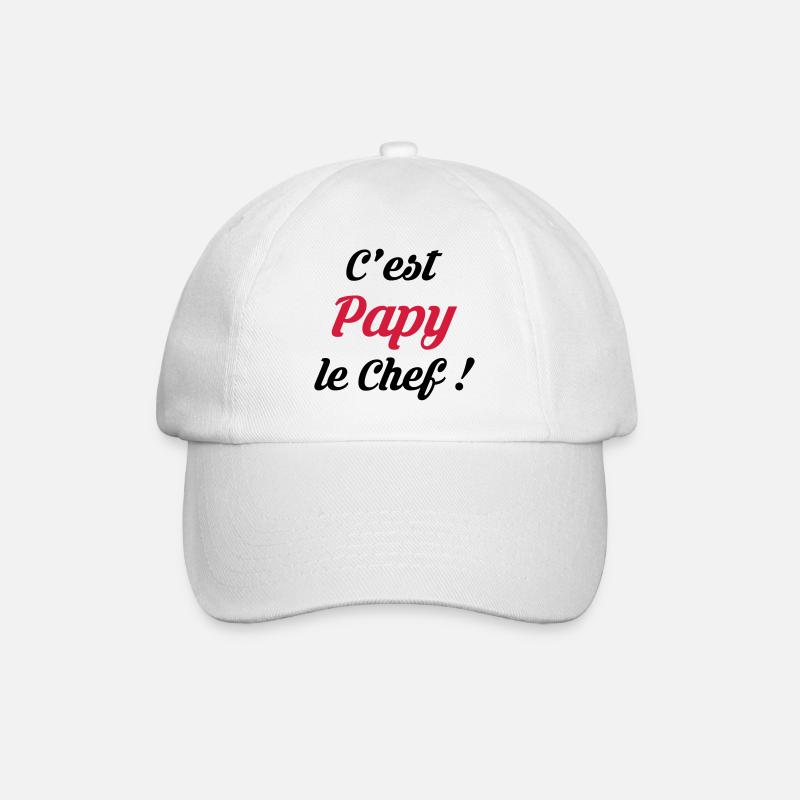 Papy / Grand Pere / Naissance / Bébé Cuisine Chef - Casquette classique - blanc/blanc