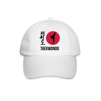 Taekwondo / Taekwondoin / Tae Kwo Do / Kampfkünste - Baseballkappe - Weiß/Weiß - Vorne