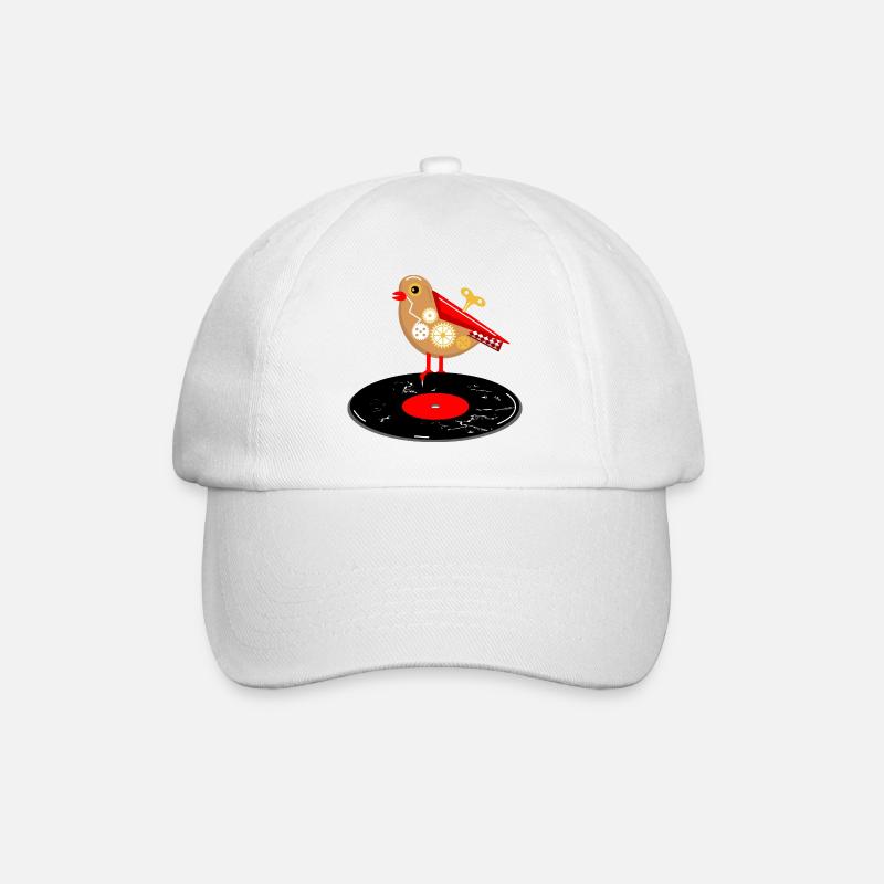 mechanischer Vogel - Baseballkappe - Weiß/Weiß