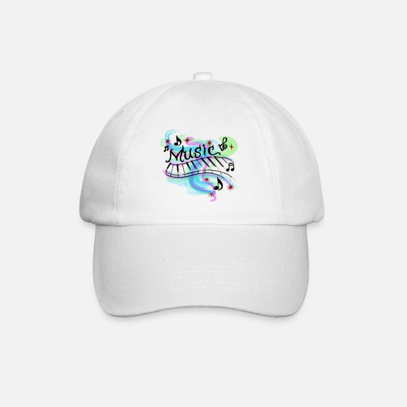 Musik - Baseballkappe - Weiß/Weiß