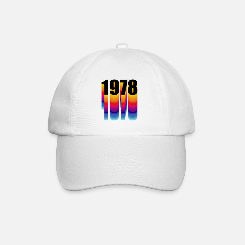 1978 Geburtsjahr Geburtstag - Baseballkappe - Weiß/Weiß