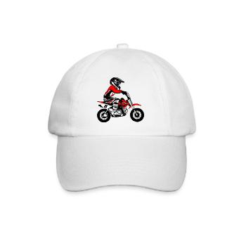 Kinder Motocross - KIDS MX - Baseballkappe - Weiß/Weiß - Vorne
