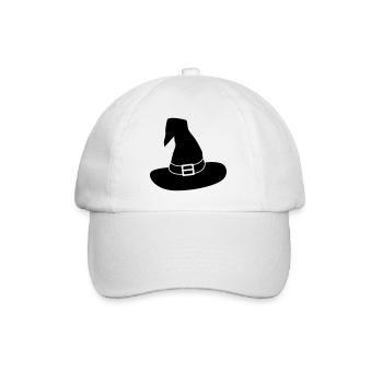 Hexenhut / schwarz-weiß / einfärbbar - Baseballkappe - Weiß/Weiß - Vorne