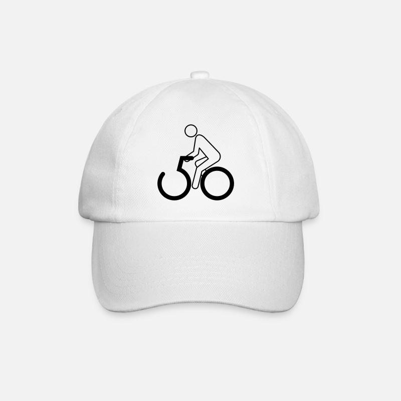 Radelnd durch den 50er - Baseballkappe - Weiß/Weiß