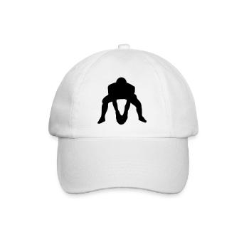 Image d’ombre du football américain - Casquette classique - blanc/blanc - Devant