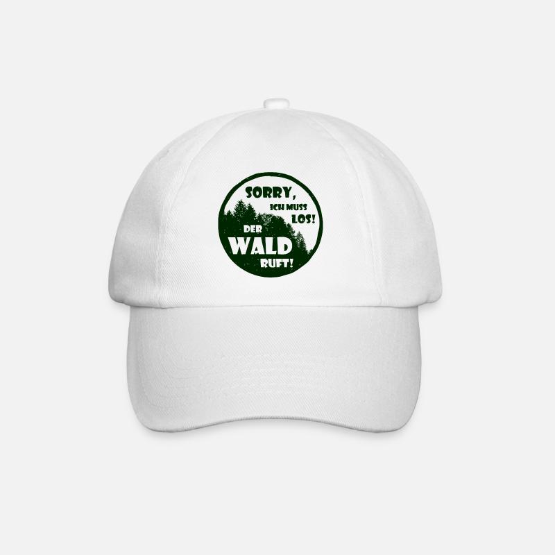 Ich muss los! Der Wald ruft! - Baseballkappe - Weiß/Weiß