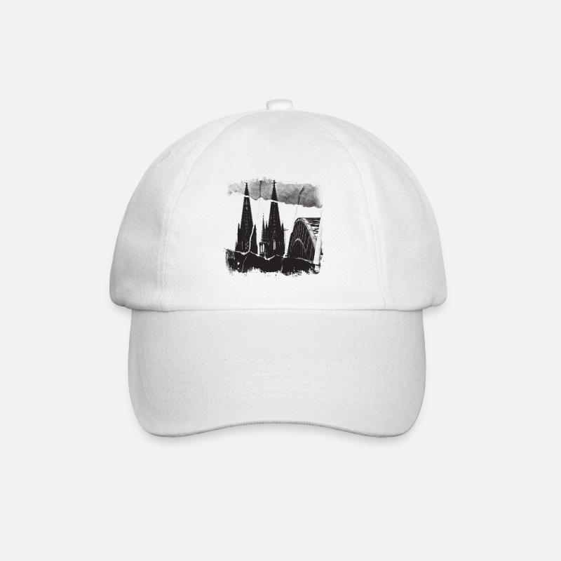Köln Kölner Dom Deutschland Cologne Skyline - Baseballkappe - Weiß/Weiß
