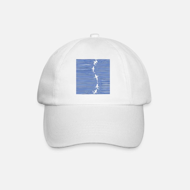 Shark-Familie - Baseballkappe - Weiß/Weiß
