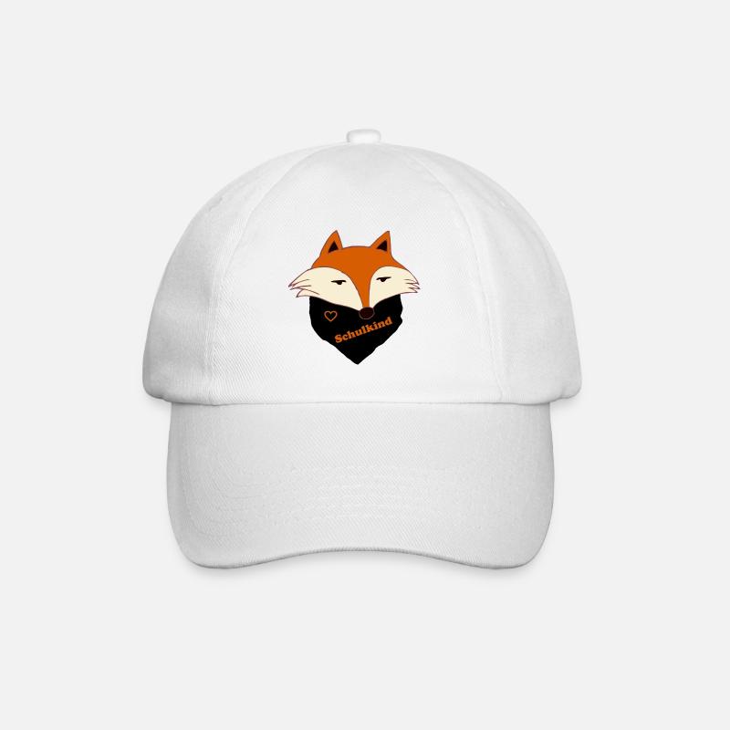 Fuchs Schulkind - Einschulung - Schule - Baseballkappe - Weiß/Weiß