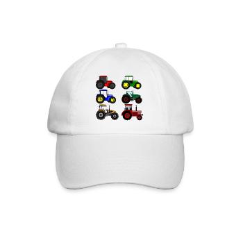 Collage de tracteur 1 | Agriculture | Agriculteur | Tracteur - Casquette classique - blanc/blanc - Devant