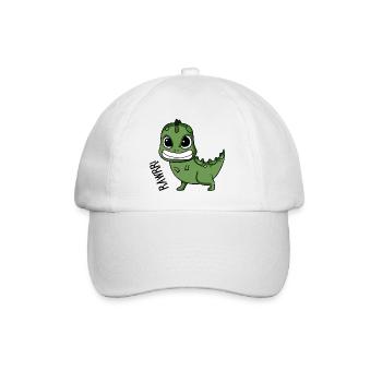 Baby dinosaur angry gift - Baseball Cap - white/white - Front