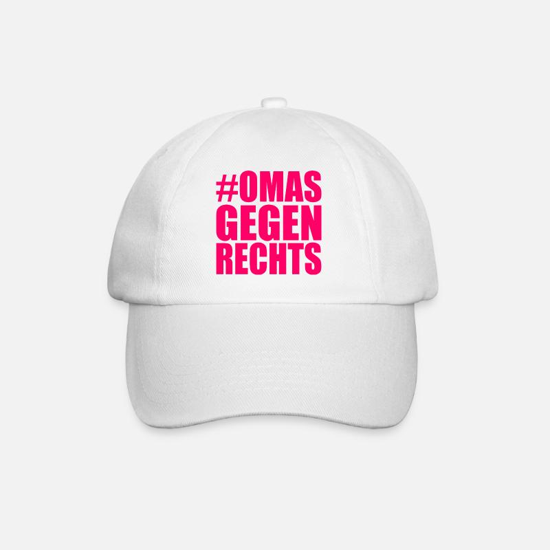 omas gegen rechts - Baseballkappe - Weiß/Weiß