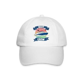 Boot Crew als Gruppe Boot fahren - Baseballkappe - Weiß/Weiß - Vorne