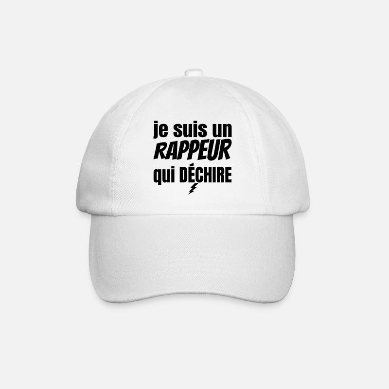 rappeur qui déchire - Casquette classique - blanc/blanc