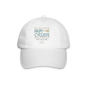 papy cycliste formidable vélo velo vélos - Casquette classique - blanc/blanc - Devant
