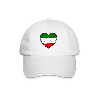 Heart of Italy - Baseball Cap - white/white - Front