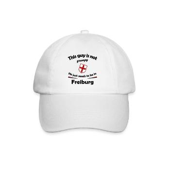 Ich muss nach Freiburg - Baseballkappe - Weiß/Weiß - Vorne