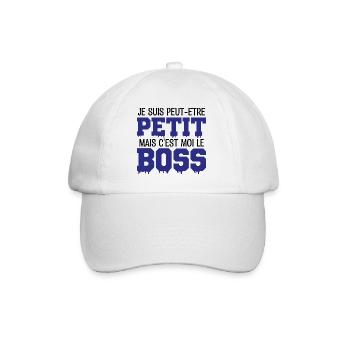 je suis peut-être petit mais c'est moi le Boss - Casquette classique - blanc/blanc - Devant