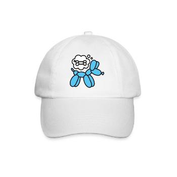 Balloon Animals Balloon Artist Balloon Dog with Bones - Baseball Cap - white/white - Front