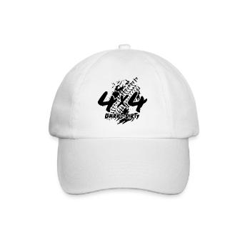 Logo 4x4 - Dunkel & Schmutzig - Baseballkappe - Weiß/Weiß - Vorne