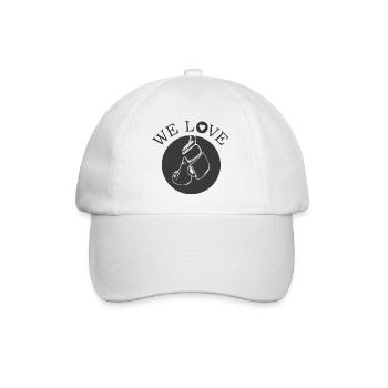 Nous aimons la boxe symbole amour passion boxeur - Casquette classique - blanc/blanc - Devant