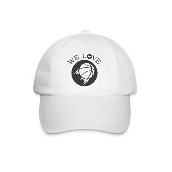 we love basketball streetballfriends icon logo - Baseball Cap - white/white - Front