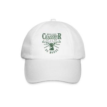 meilleur chasseur du monde cadeau papa papy chasse - Casquette classique - blanc/blanc - Devant