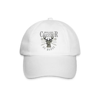 meilleur chasseur du monde cadeau papa chasse - Casquette classique - blanc/blanc - Devant