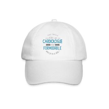 cardiologue formidable - Casquette classique - blanc/blanc - Devant