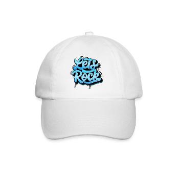 Let's Rock - Baseballkappe - Weiß/Weiß - Vorne