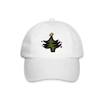 T-shirt de Noël abstrait, motif de Noël - Casquette classique - blanc/blanc - Devant