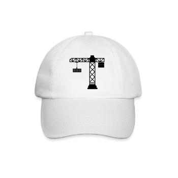Grue avec conteneur maritime - Casquette classique - blanc/blanc - Devant