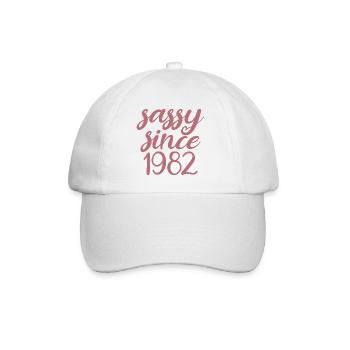 Sassy Since 1982 Funny 40th Birthday Men & Women - Baseball Cap - white/white - Front