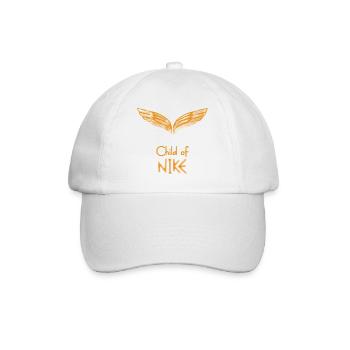 Child of Goddess Nik – Percy Jackson inspired - Baseball Cap - white/white - Front