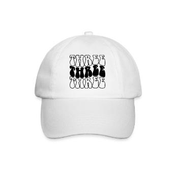 Trois enfants 3e anniversaire garçons filles 3 ans - Casquette classique - blanc/blanc - Devant