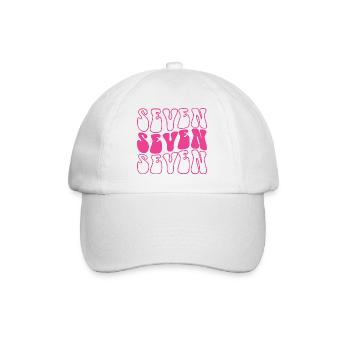 Seven 7th Birthday For Girls 7 Years Old - Baseball Cap - white/white - Front